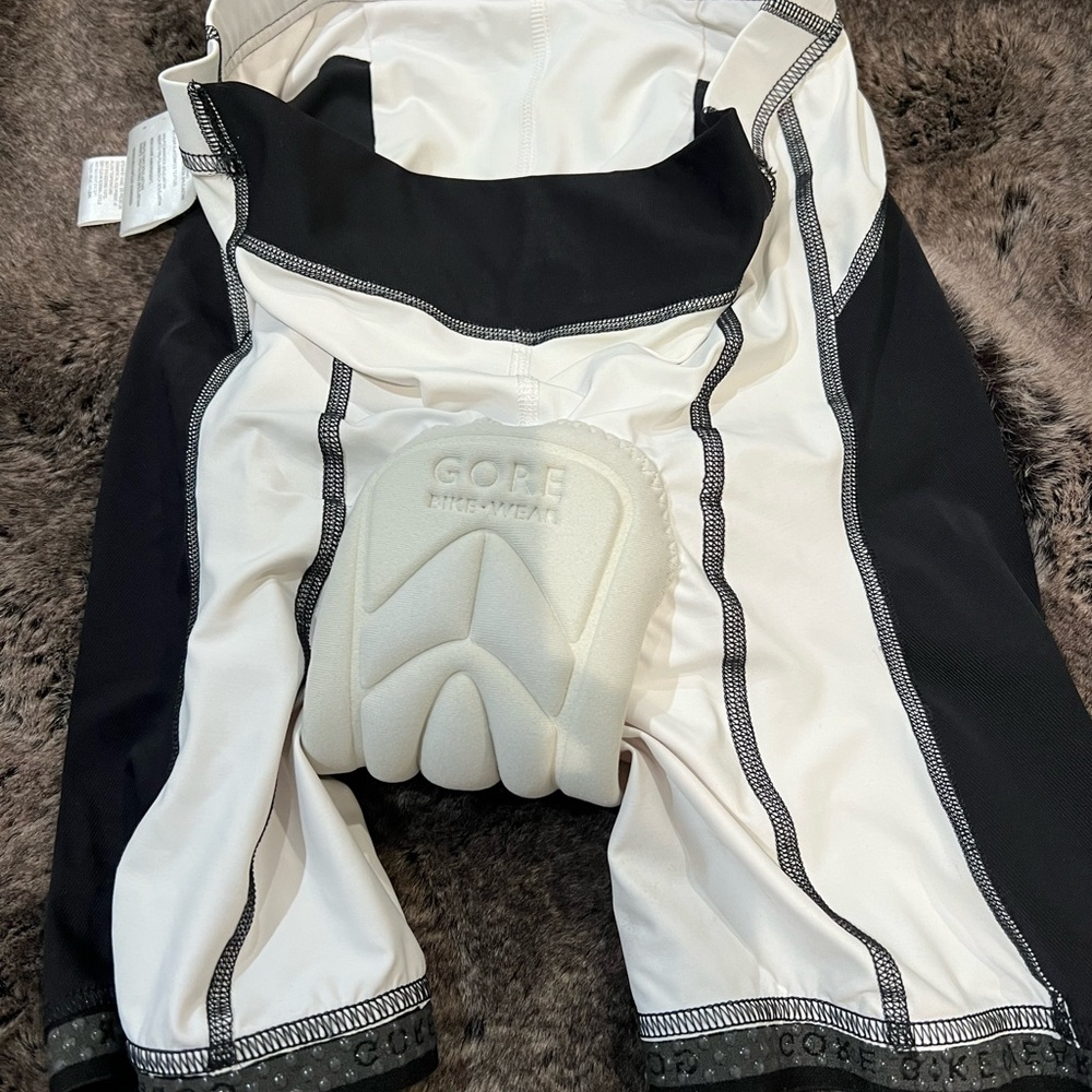 Women's Black and White Athletic Shorts - Picture 3 of 5